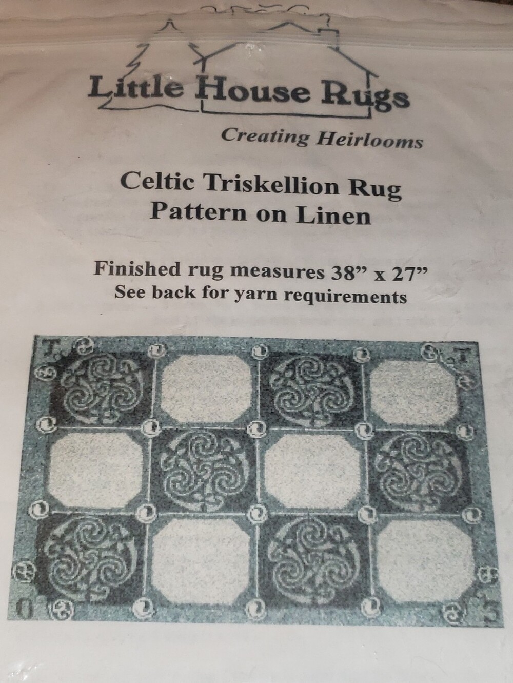 Little House Rugs "Celtic Triskellion" Nantucket Rug Hooking Kit
